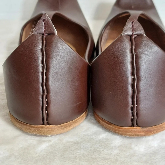 Men's Brown All Leather Handmade‎ Punjabi Jutti Shoes - Picture 6 of 15
